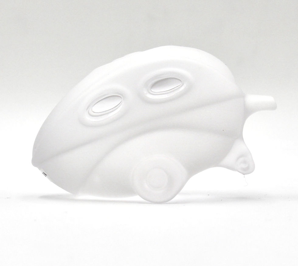 Thumbnail: KOSTA BODA Art Glass Small Caravan Sculpture by Olle Brozen - "Car-toon" Series
