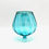 Thumbnail: Vintage Aqua Blue Optic Glass Brandy Balloon Vase