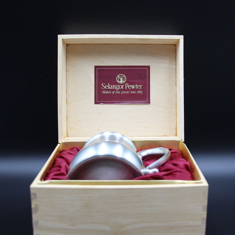 Thumbnail: Vintage SELANGOR PEWTER Satin Finish Tankard in Wooden Presentation Box