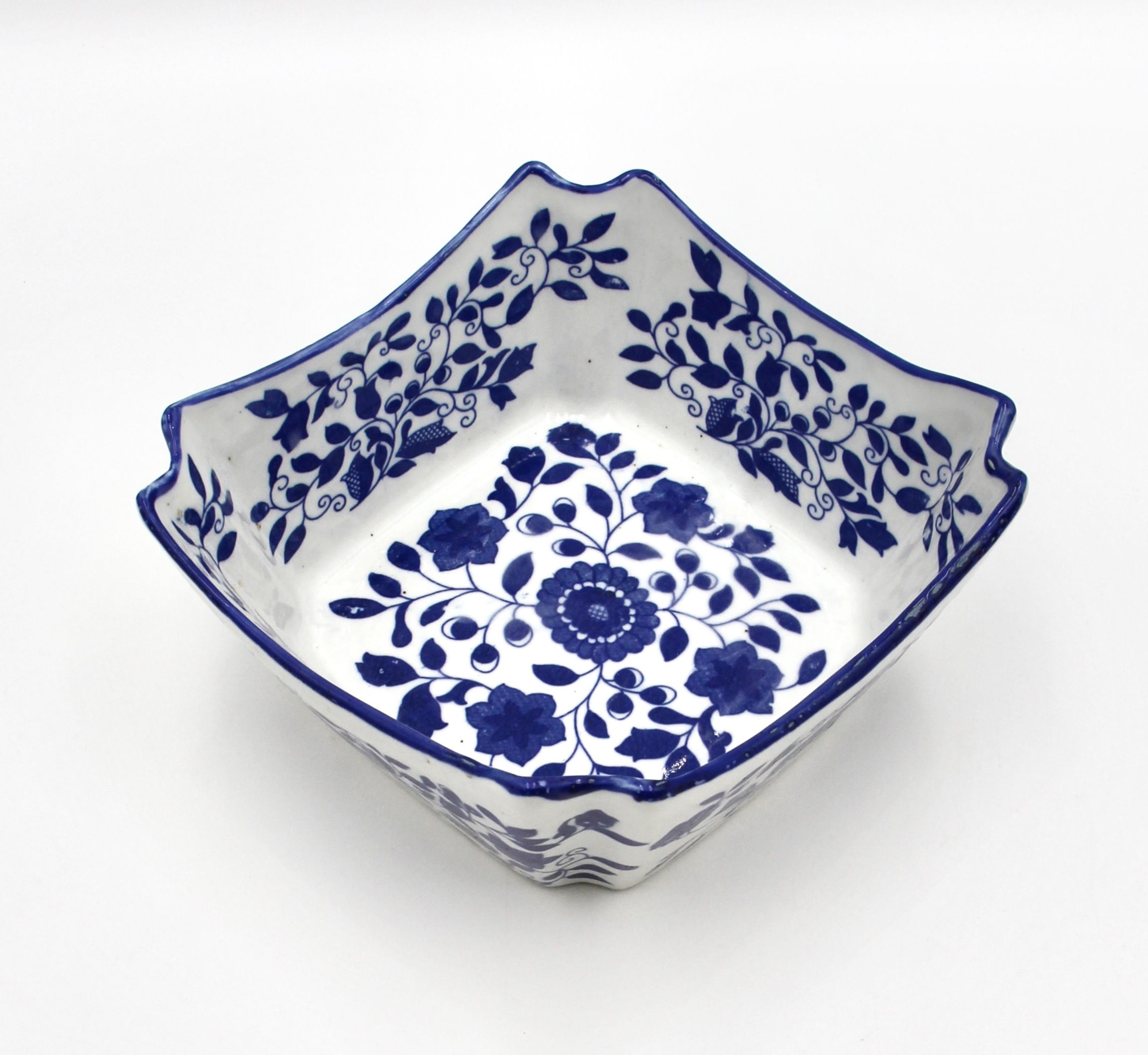 Blue and White Chinese Square Shaped Bowl