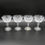 Thumbnail: 4 Vintage Hungarian HARBRO Hand Cut Lead Crystal Champagne Glasses