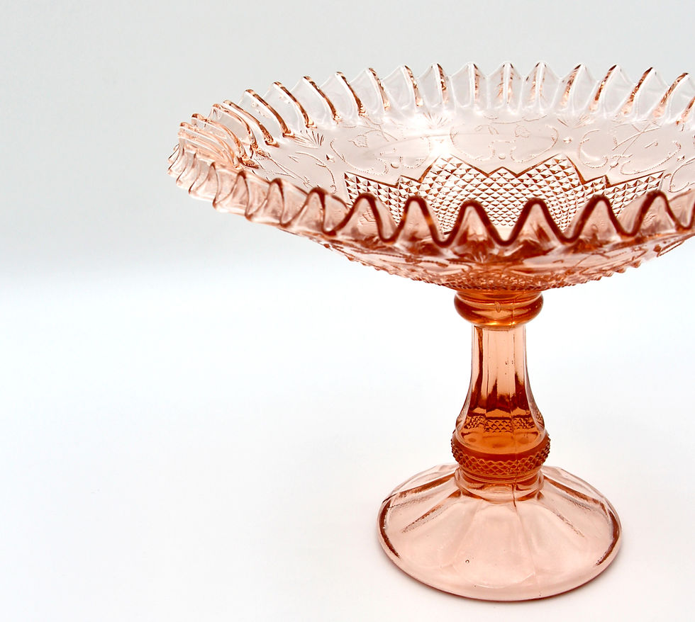 Thumbnail: Large Pressed Glass Footed Bowl/Comport circa 1930