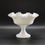 Thumbnail: Vintage FENTON Silver Crest White Milk Glass Comport with Ruffled Rim