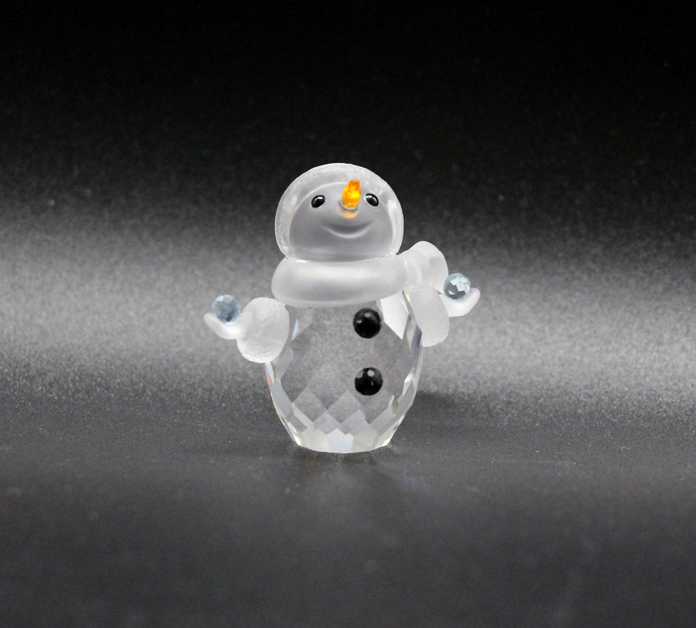 Thumbnail: Boxed SWAROVSKI "Little Snowman" Miniature Crystal Figurine #624572