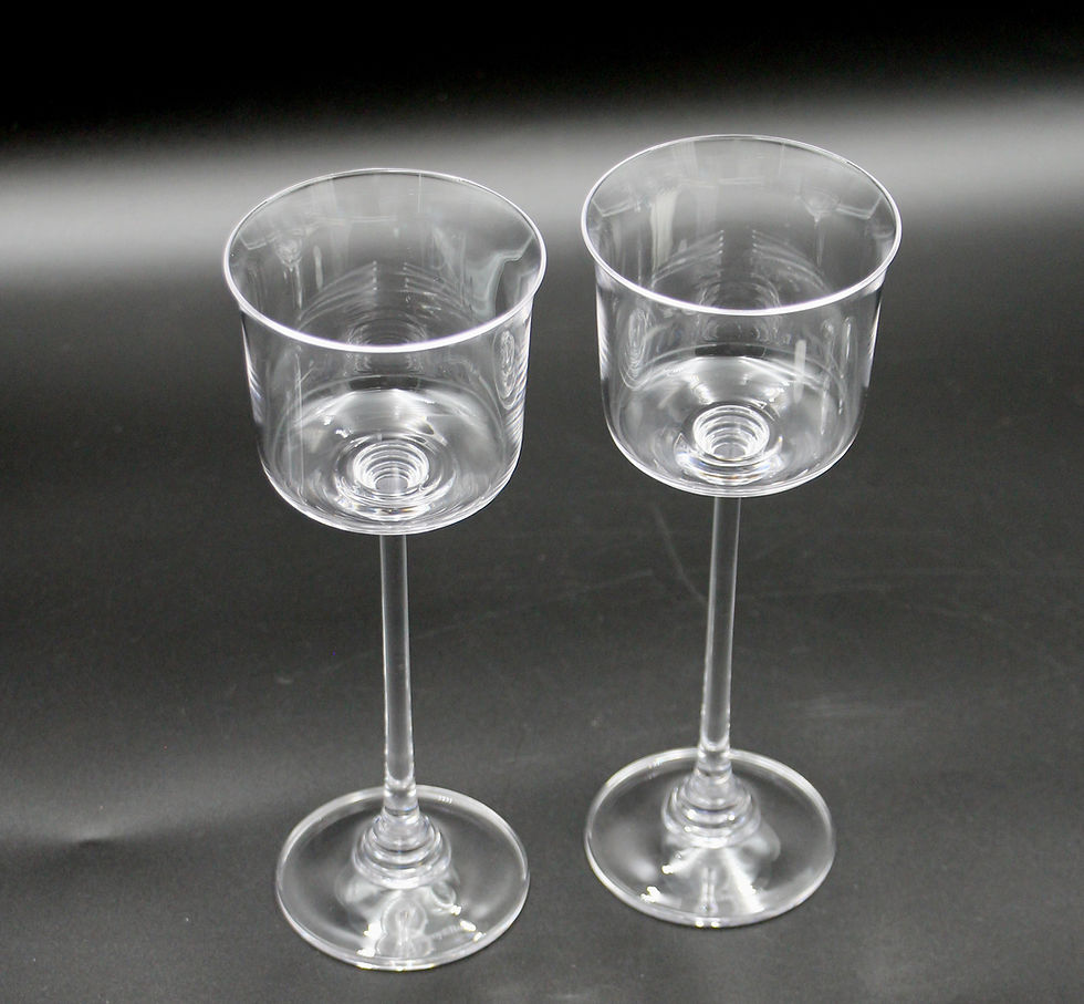 Thumbnail: Set of 4 Rare VILLEROY & BOCH 'Lilian' Crystal Claret Glasses