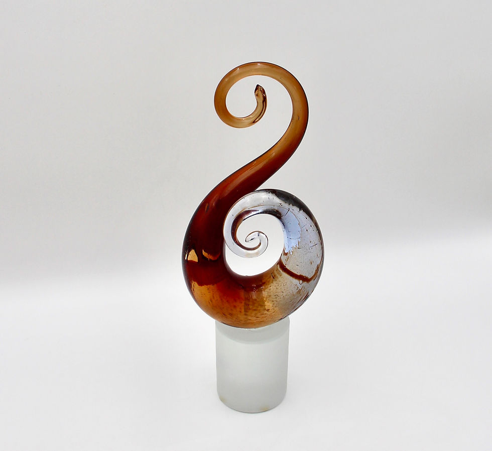 Thumbnail: Vintage Handblown Spiral MURANO Italy Art Glass Sculpture