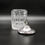 Thumbnail: Antique Britannia Metal and Moulded Glass Lidded Jar with Finial