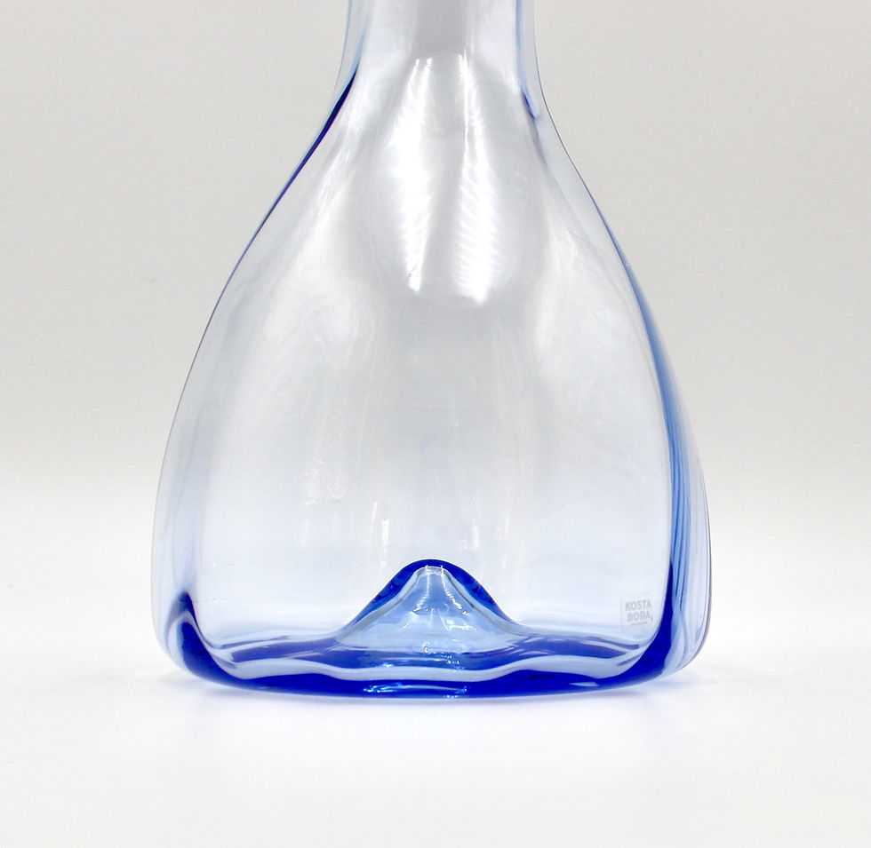 Thumbnail: Bertil Vallien for KOSTA BODA "Chateau Blue" Handblown Carafe & Three Glasses