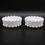 Thumbnail: Pair of Vintage FENTON Hobnail Milk Glass Candle Holders