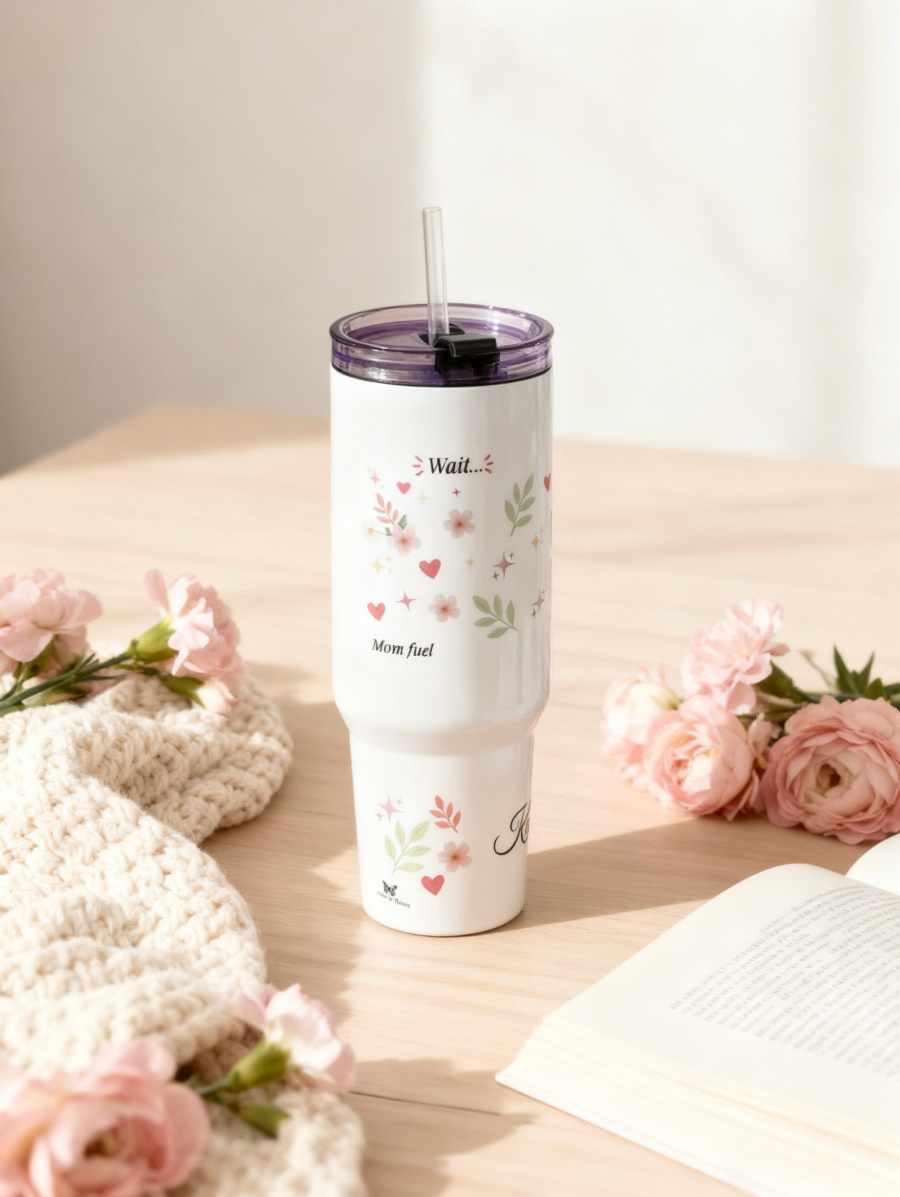 Arise & Bloom MAMA MAMA...Wait... Let Me Drink First White Funny 40 oz Tumbler