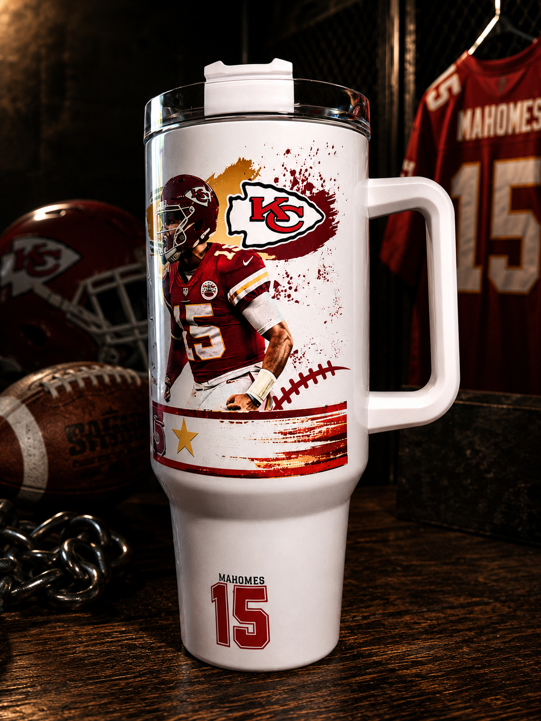 Arise & Bloom Kansas City Chiefs 40 oz White Tumbler