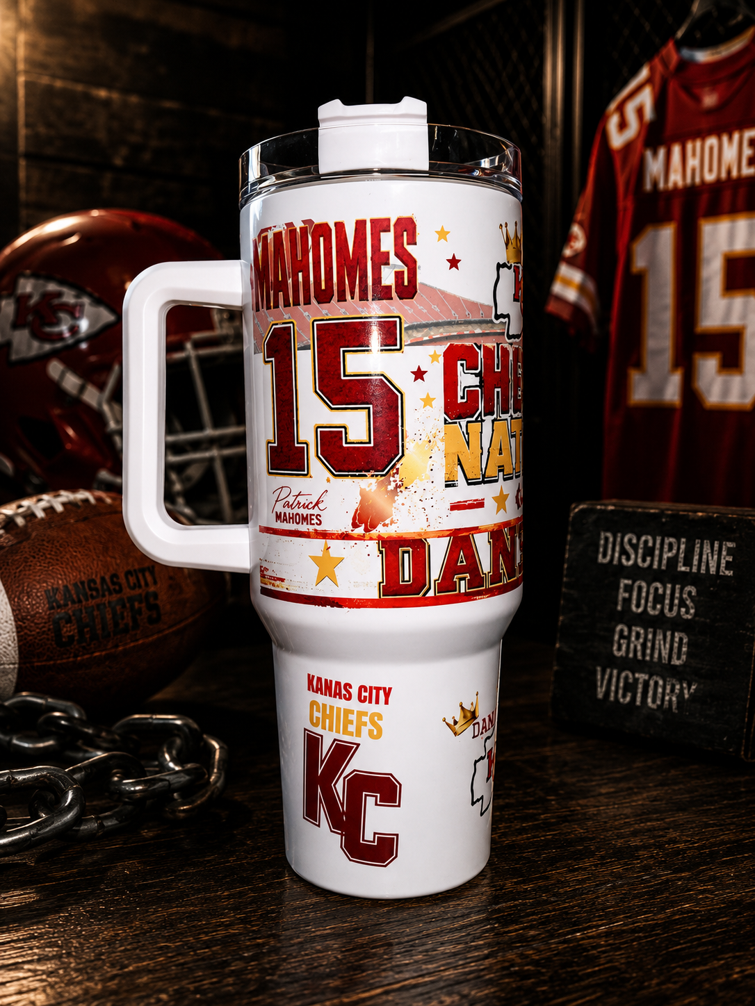 Arise & Bloom Kansas City Chiefs 40 oz White Tumbler