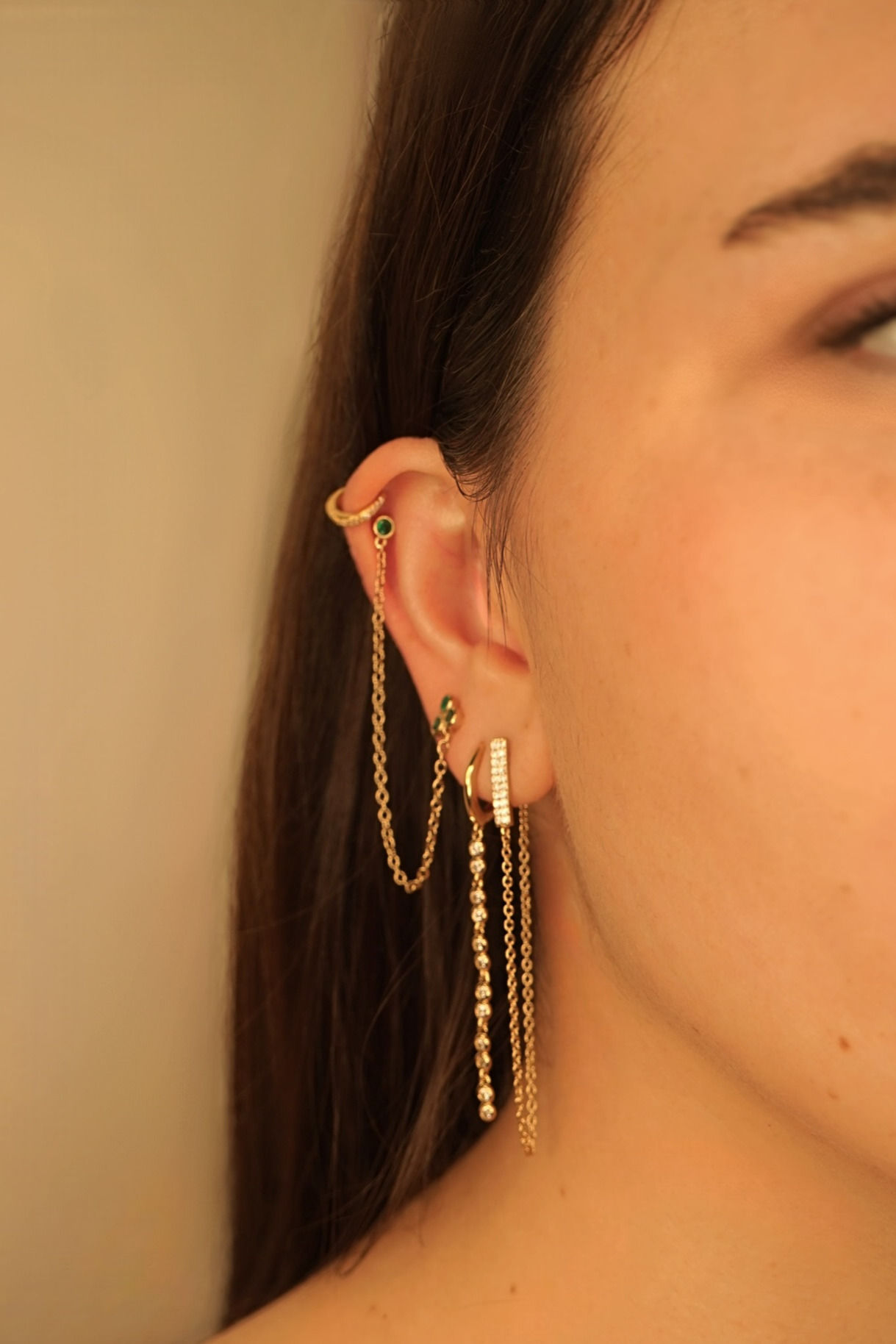 Orecchino doppio buco helix