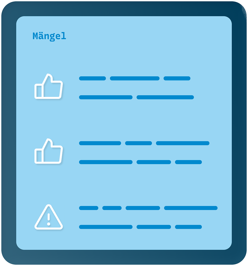 Grafische Visualisierung der Gewährleistungsmanagement-Funktion