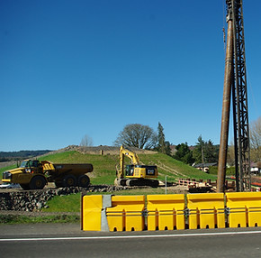 Construction along 99W in Dundee