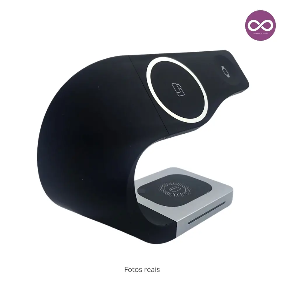 Miniatura: Carregador Moderno Indução sem fio 4 em 1 MagSafe para iPhone, AirPods e Apple W