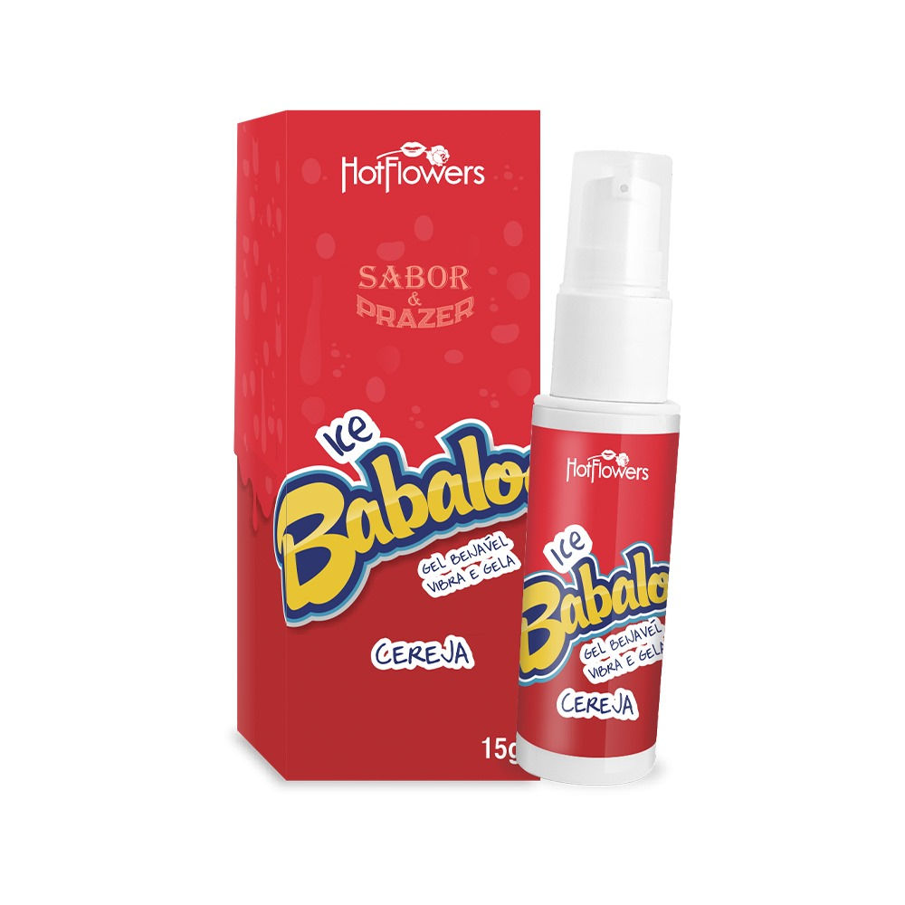 Gel Excitante Babaloo ICE - Vibra e Gela - Cereja