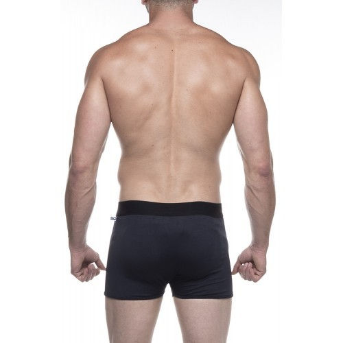 Miniatura: Cueca Boxer preta com enchimento no bumbum