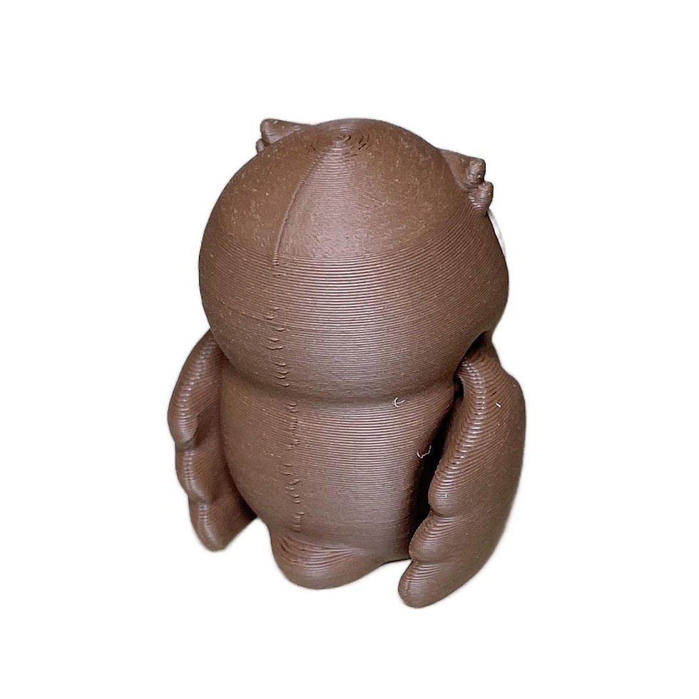 Thumbnail: Flexi Owl - home decor statuette minimalist flexible figurine