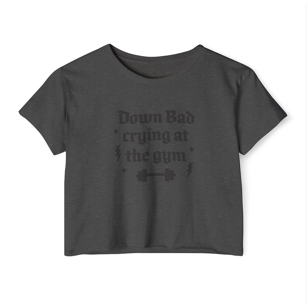 Thumbnail: Down Bad At The Gym-Women's Festival Crop Top