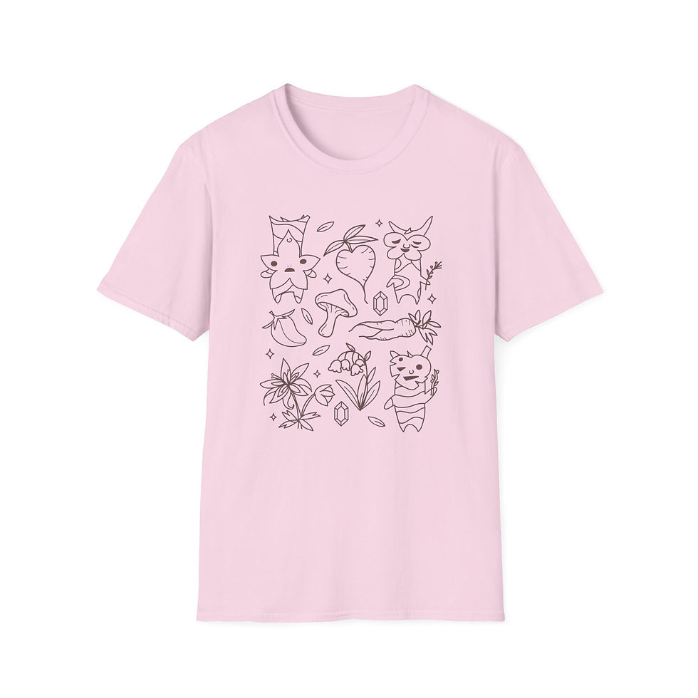 Thumbnail: Forest Friend Collage-Unisex Softstyle T-Shirt