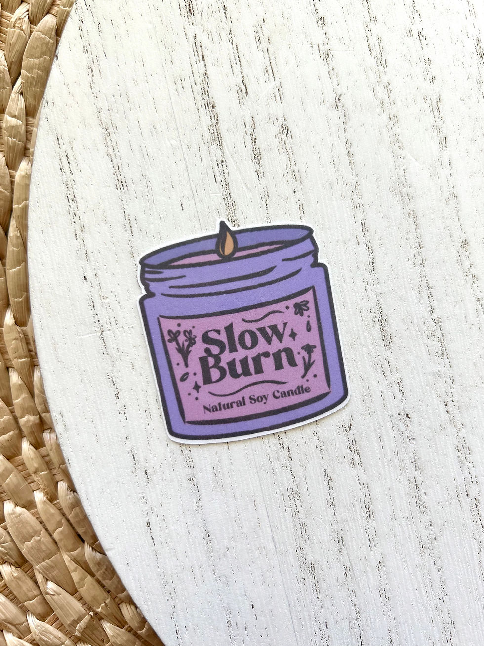 Slow Burn Candle-Die Cut Sticker