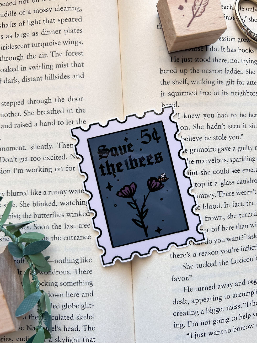 Save The Bees Stamp-Die Cut Sticker