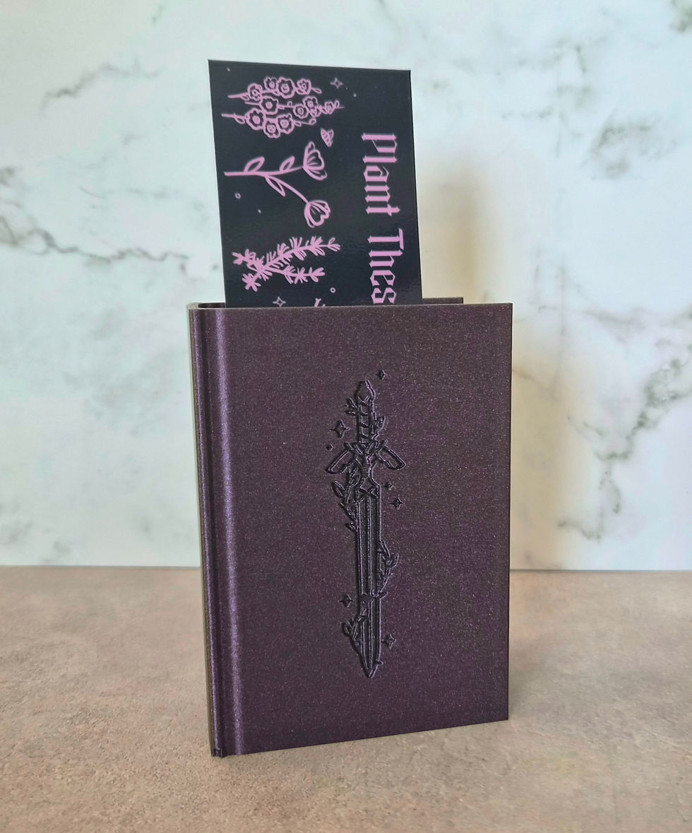 Thumbnail: 3D Printed Bookmark Holder-Violence Purple