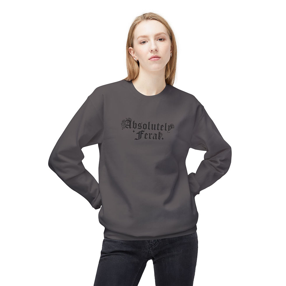 Thumbnail: Absolutely Feral-Unisex Midweight Softstyle Fleece Crewneck Sweatshirt