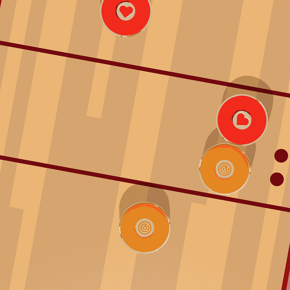 vector illustration of shuffleboard table