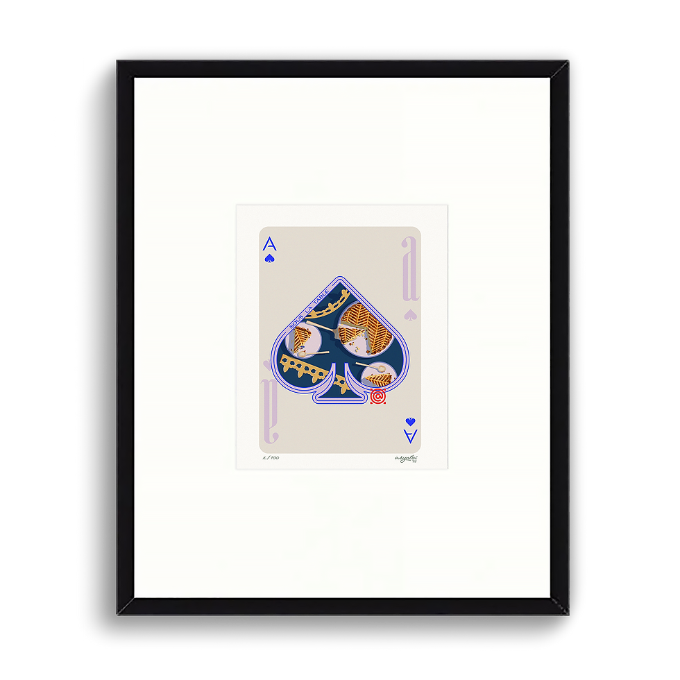 Thumbnail: framed art print of ace of spades playing card