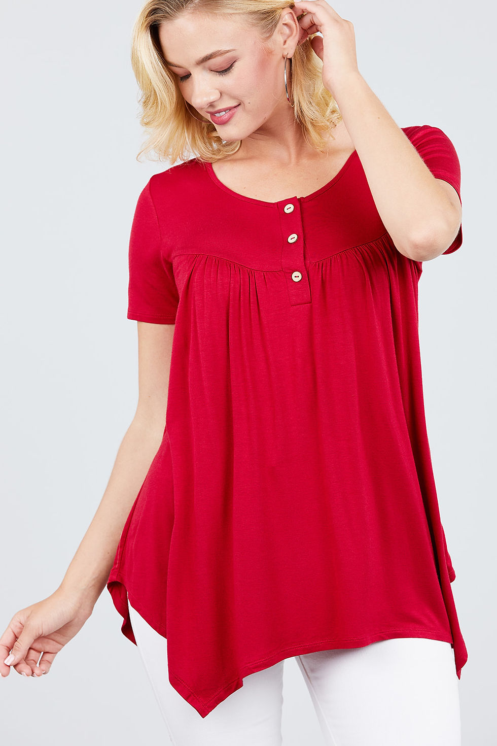 Miniaturbild: Short Sleeve Scoop Neck Top
