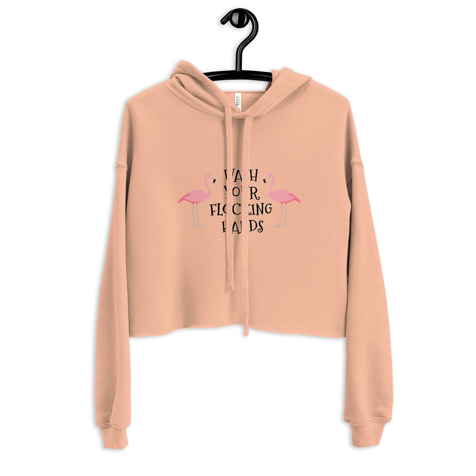 Miniaturbild: Wash Your Flocking Hands Crop Hoodie