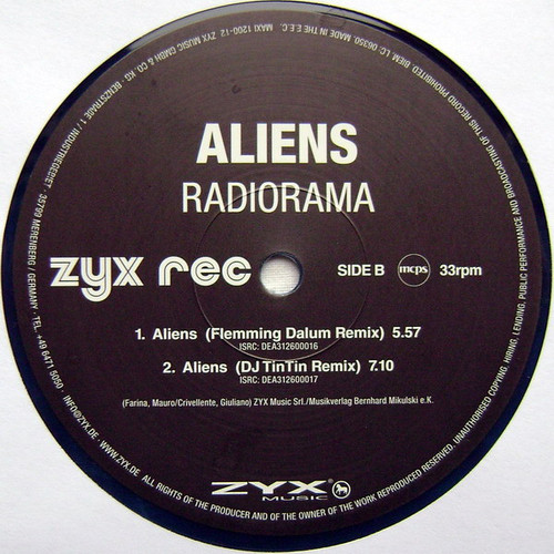 Radiorama Aliens LP Vinil Colorido Azul Importado ZYX Alemanha