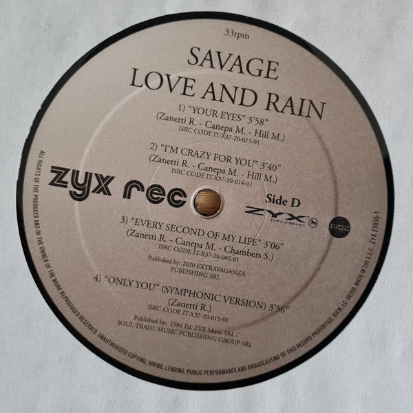 Miniatura: Savage - Love And Rain