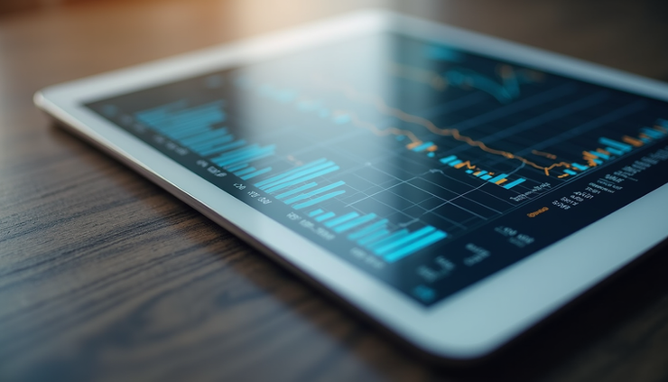 Analytics of PPC campaign monitoring performance. Digital marketing overview.