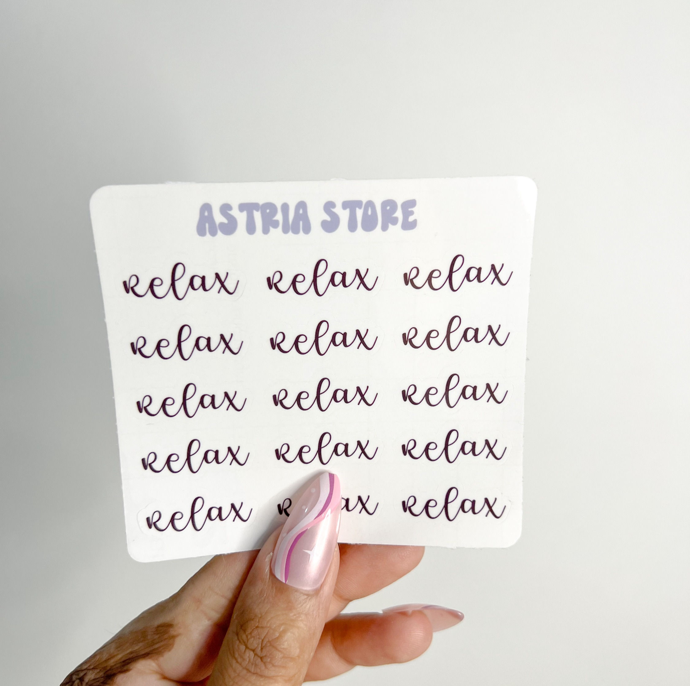 Relax | Clear Stickers