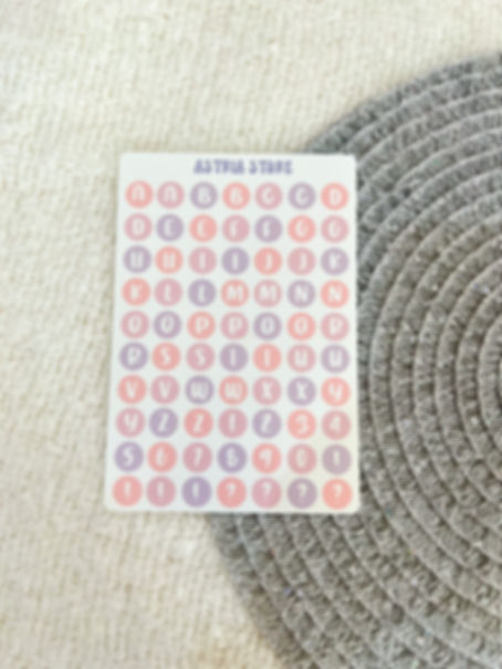 Alphabet letters Caps ON