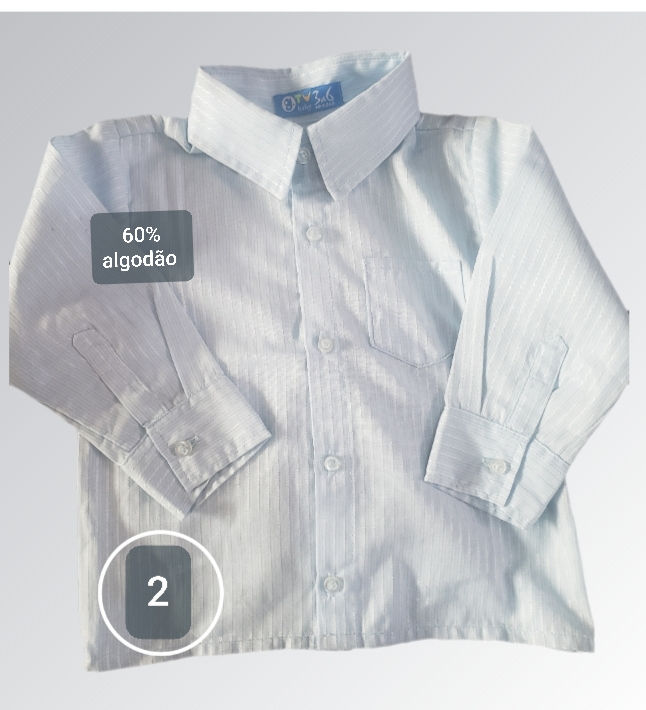 Miniatura: Ref.: 1521 - Camisa Social BEBÊ - diversas padronagens - tams. até 6 meses