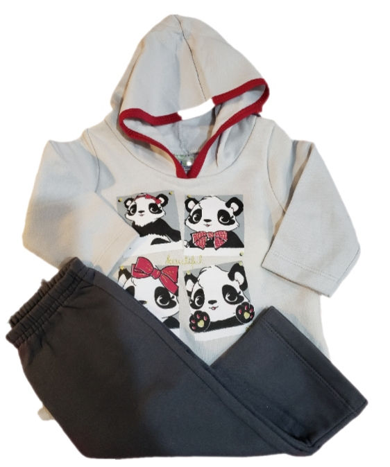 Miniatura: Ref. 1556 - Conjunto moletom Menina bebê,  tams. P. M. G