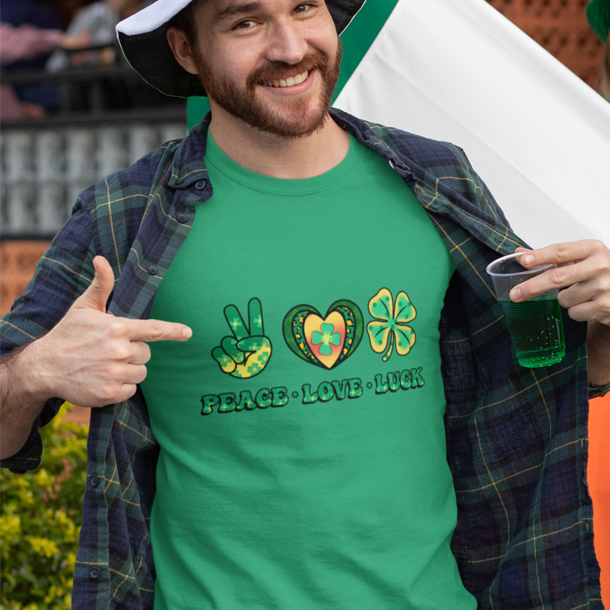 Shamrock Shirt | Saint Patricks Day | St Patricks Day Shirt | Peace Love Luck
