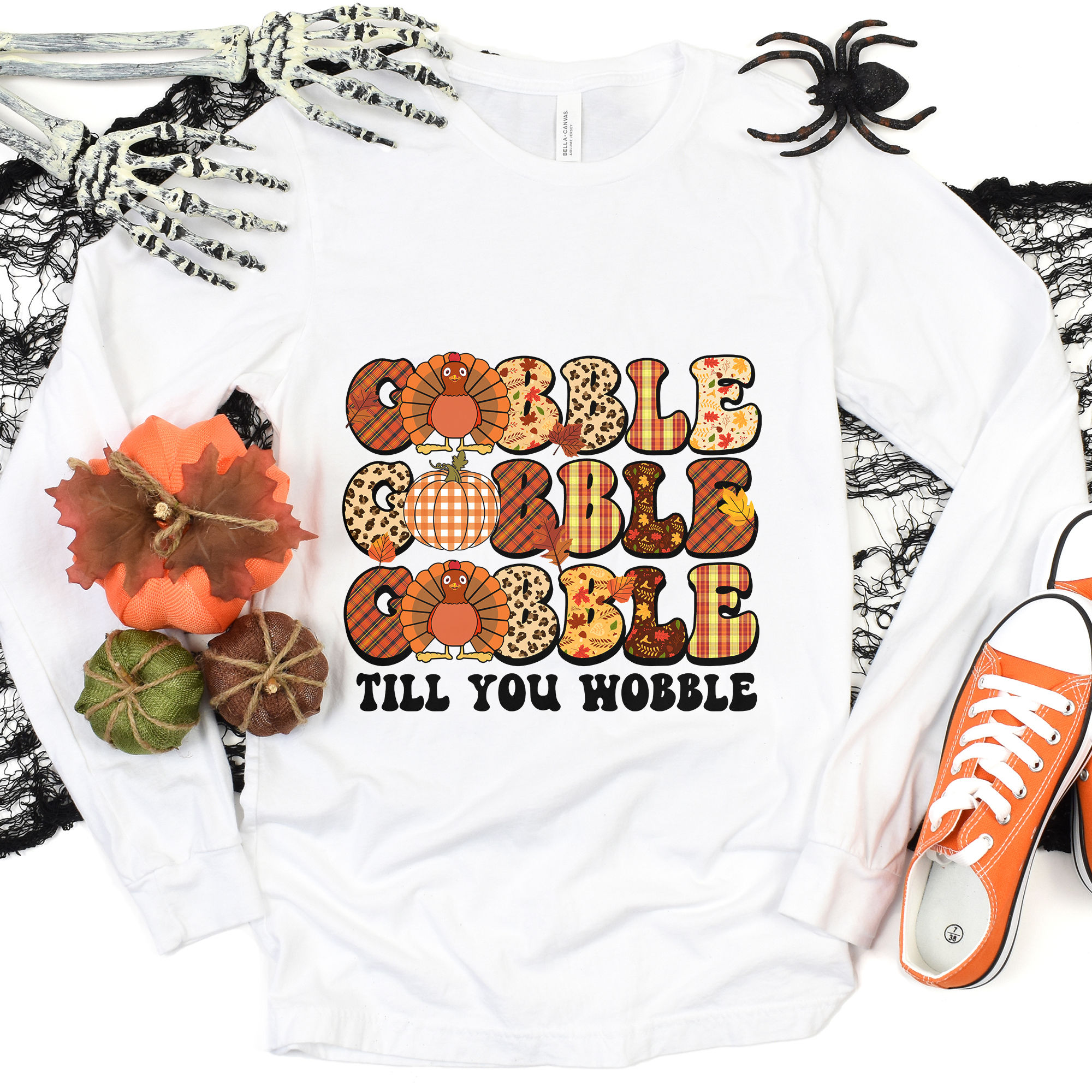 Gobble Unisex Long Sleeve Shirt | Fall Shirt | Thanksgiving Shirt | Gobble Shirt