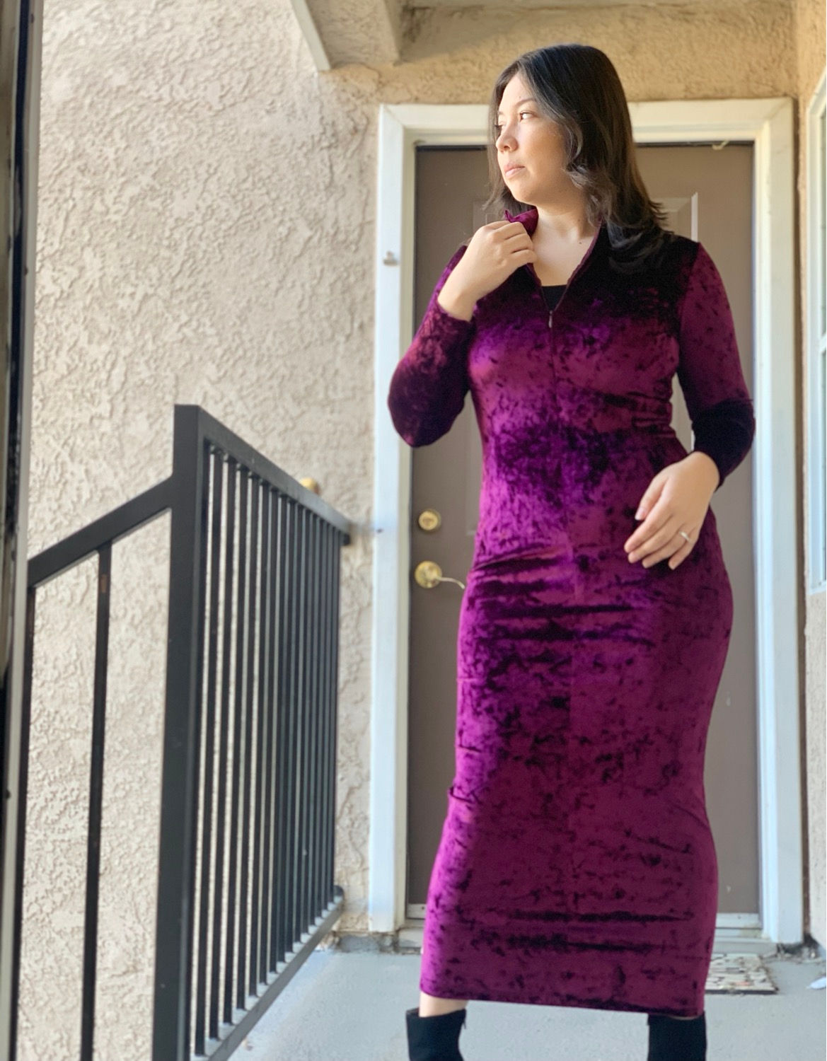 Crushed Velvet Dress