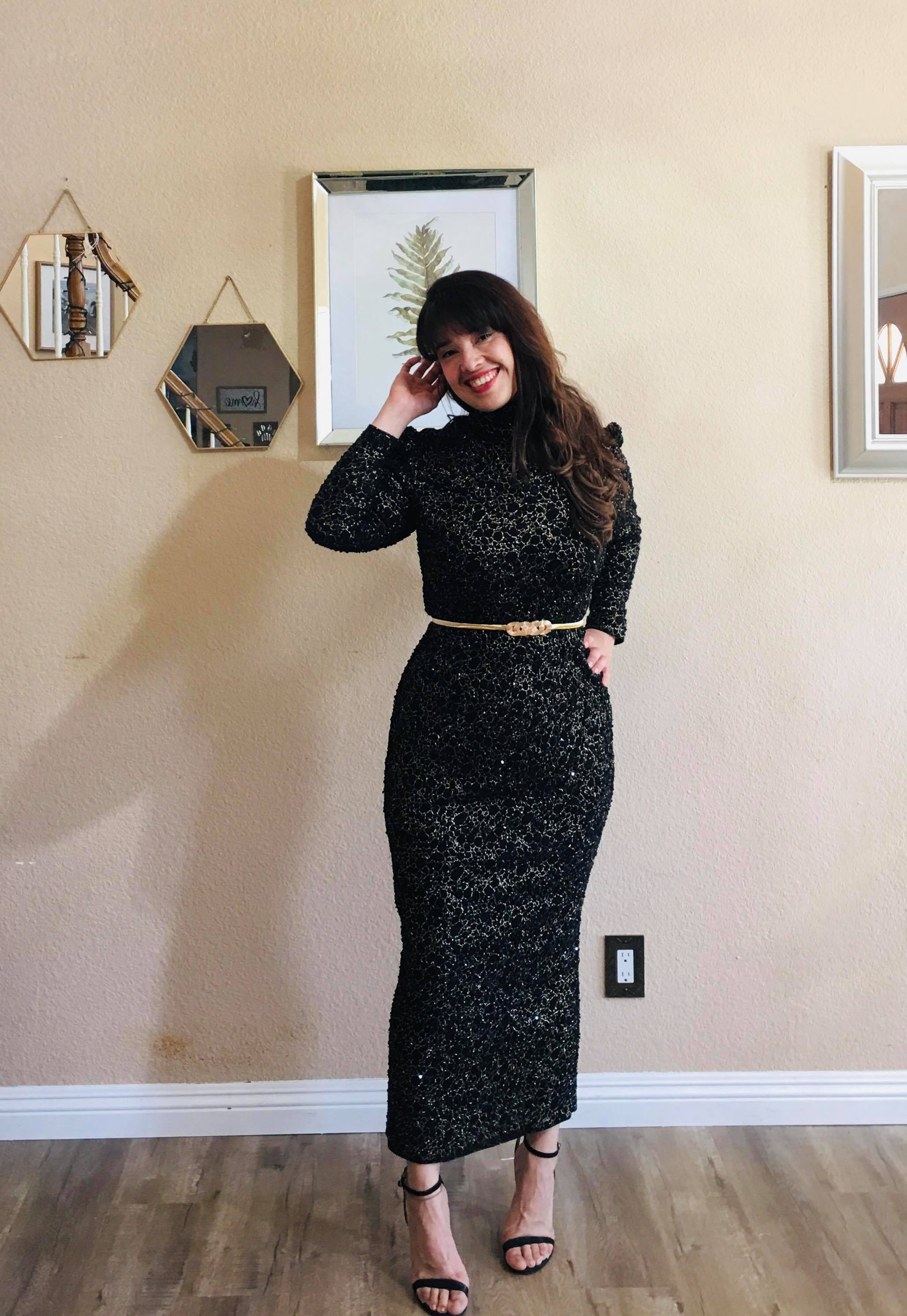 Channel Inspired Midnight Dress