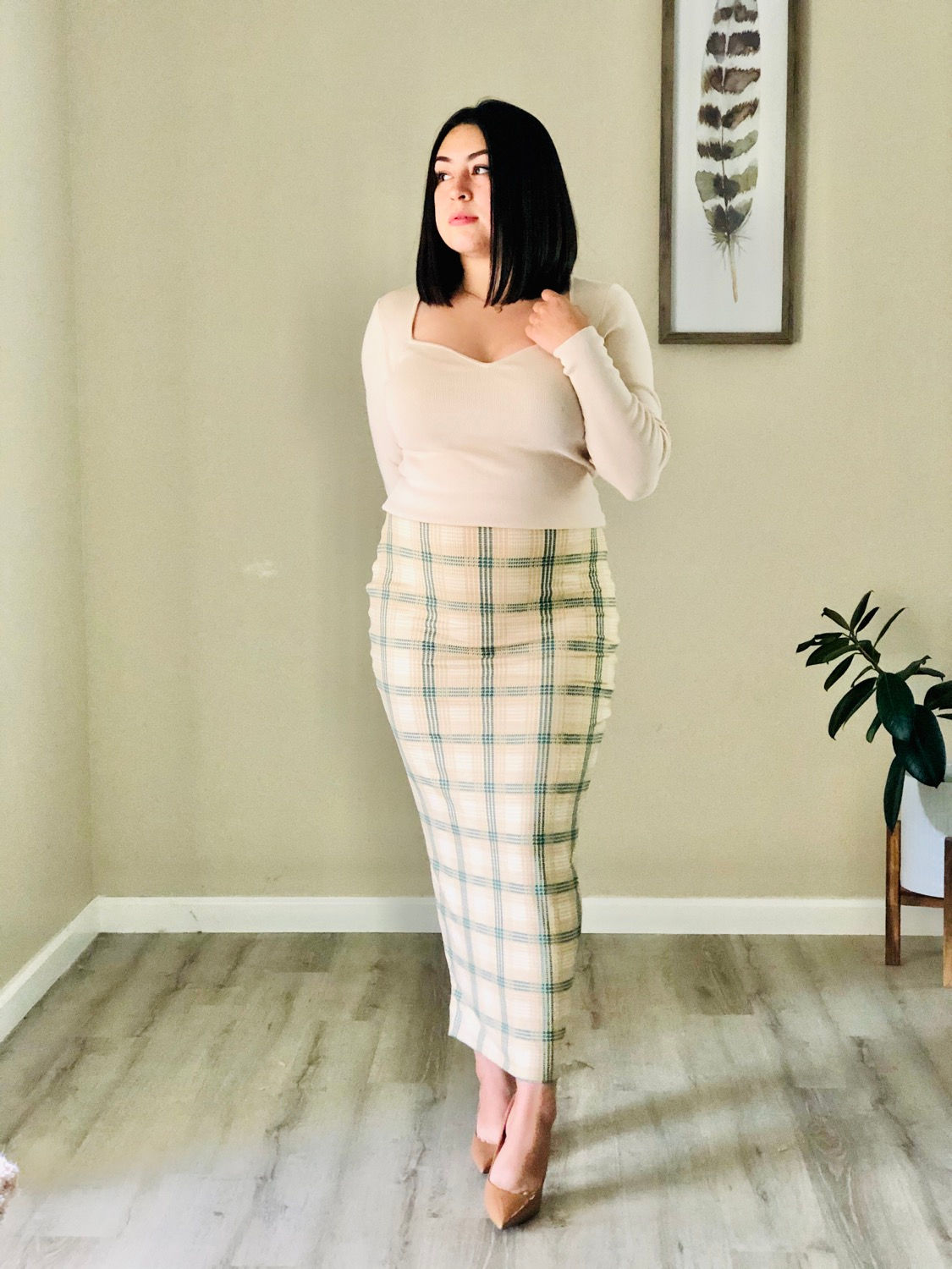 Green and Biege Plaid Savvy