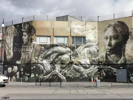 Futures Past and Present is a mural by the Nomad Clan.