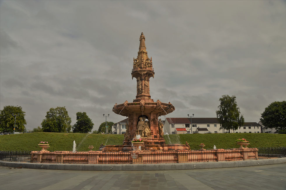 The Doulton Fountain is the largest terracotta fountain in the world at the People’s Museum in Glasgow.