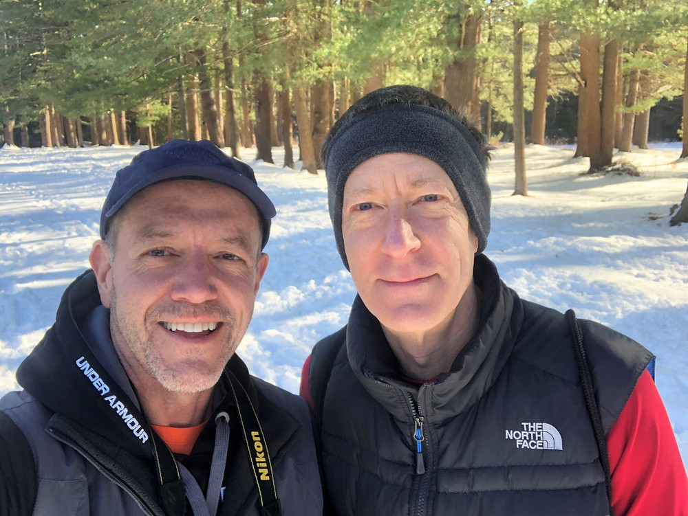 Snowshoeing in Groton Place along Nashua River