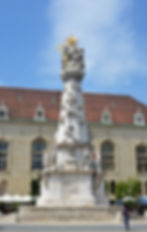 The Holy Trinity column finished in 1709 commemorates the people of Buda who died from two outbreaks of the Black Plague.