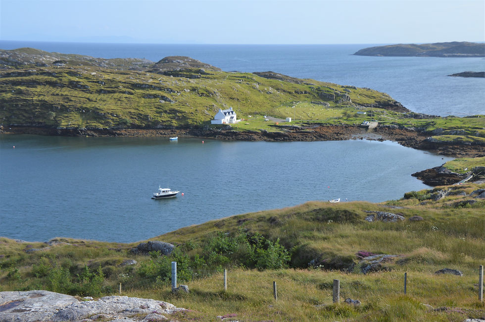 Sheltered cove along the Isle of Harris coast in the Outer Hebrides